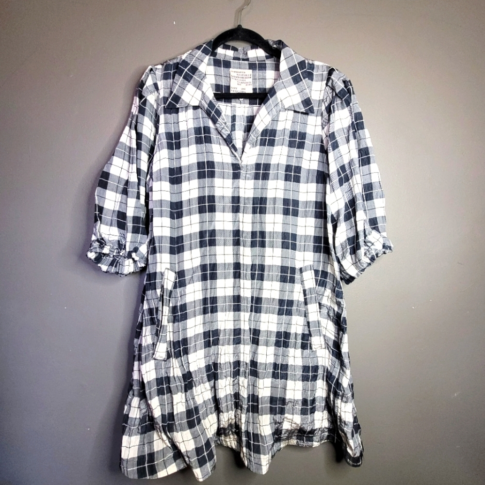 Avagail Black Cream Check Dress - Picture 5 of 8